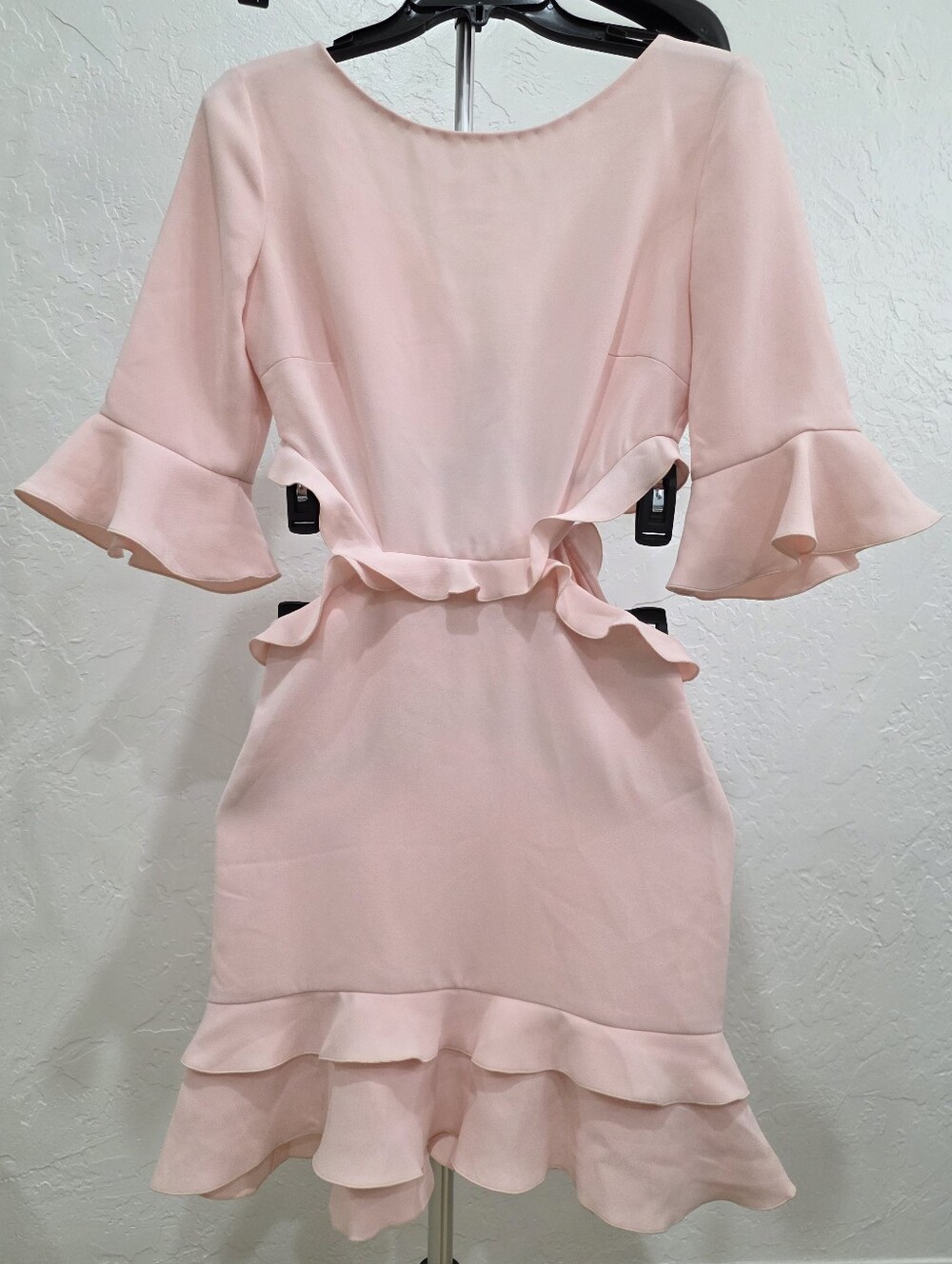 Rachel Zoe Light Blush Pink Ruffle Mini Dress